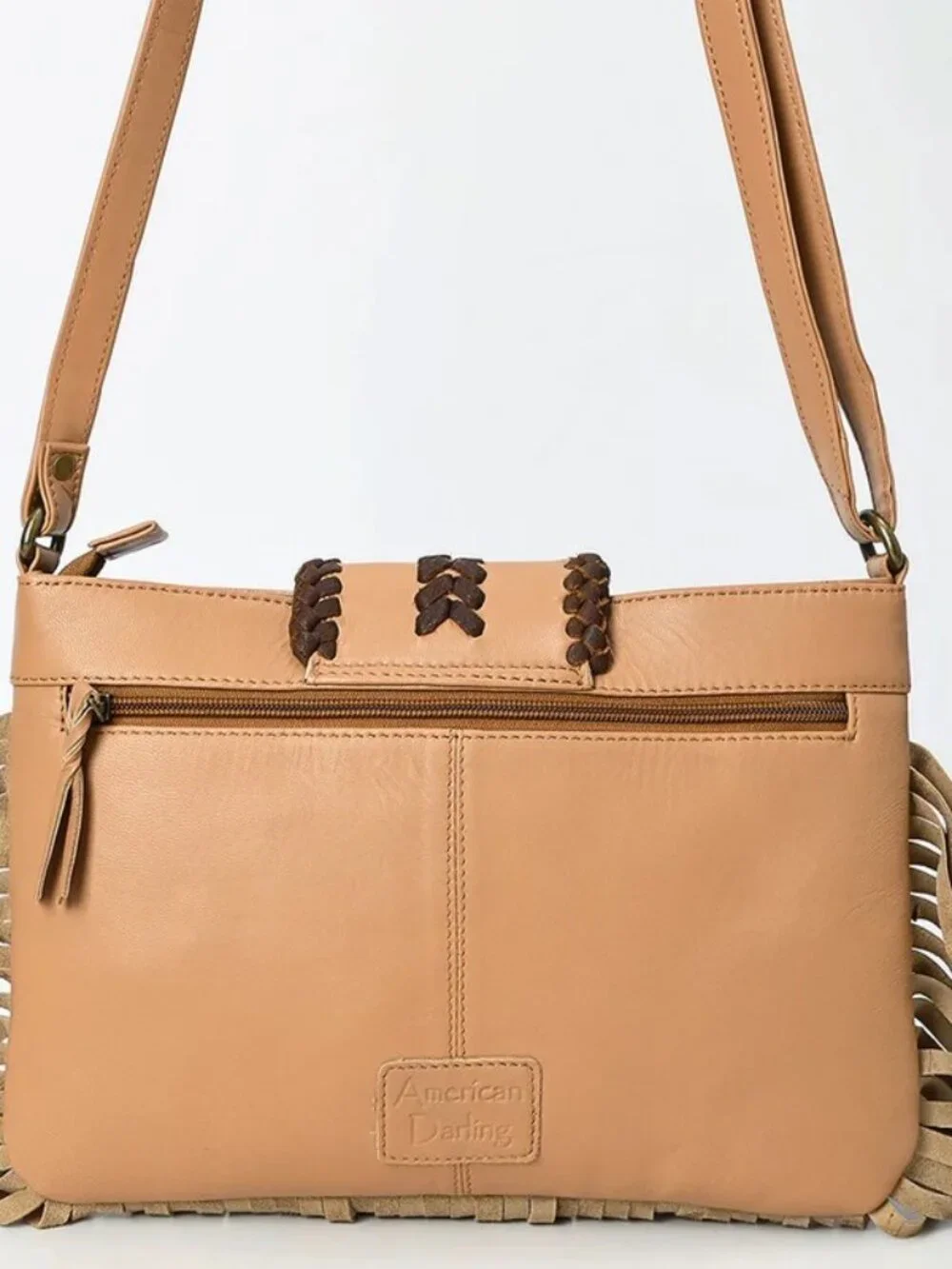 American Darling Desert Spirit Fringe Crossbody with turquoise concho element